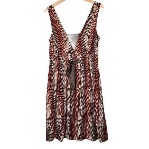Daniel laurent brownorange  midlength vintage dress - Picture 1 of 7